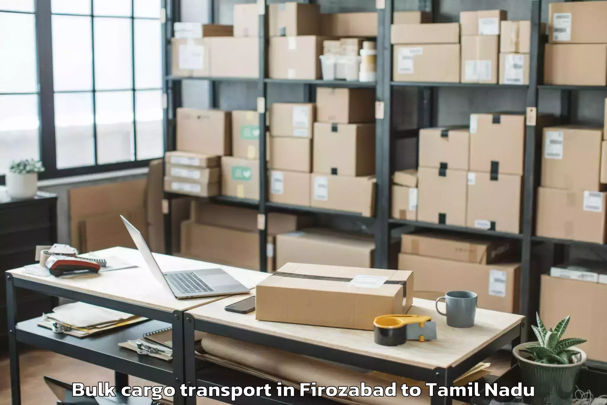 Reliable Firozabad to Vettavalam Bulk Cargo Transport